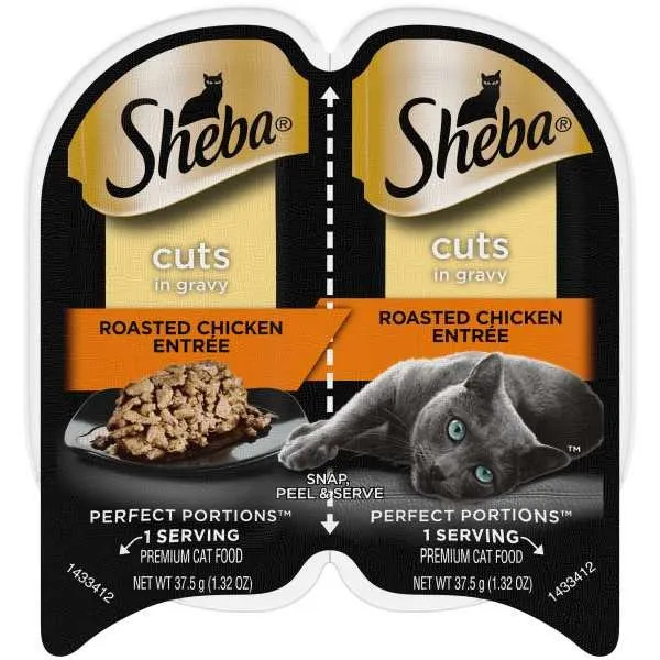 24/2.65 oz. Sheba Perfect Portions Chicken Cuts - Food
